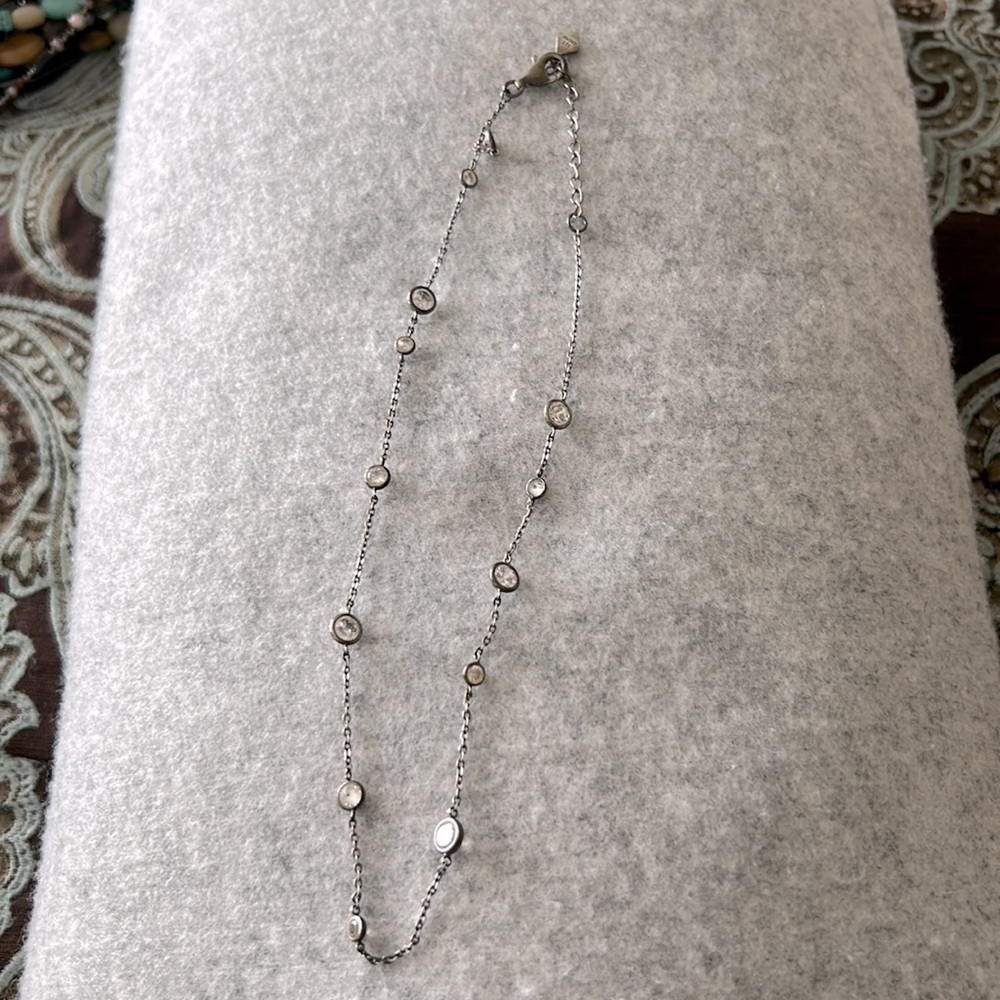 .925 sterling silver with CZ necklace.